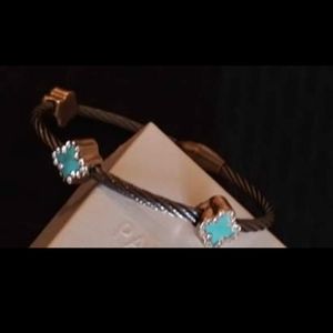 Magnetic turquoise and CZ bracelet